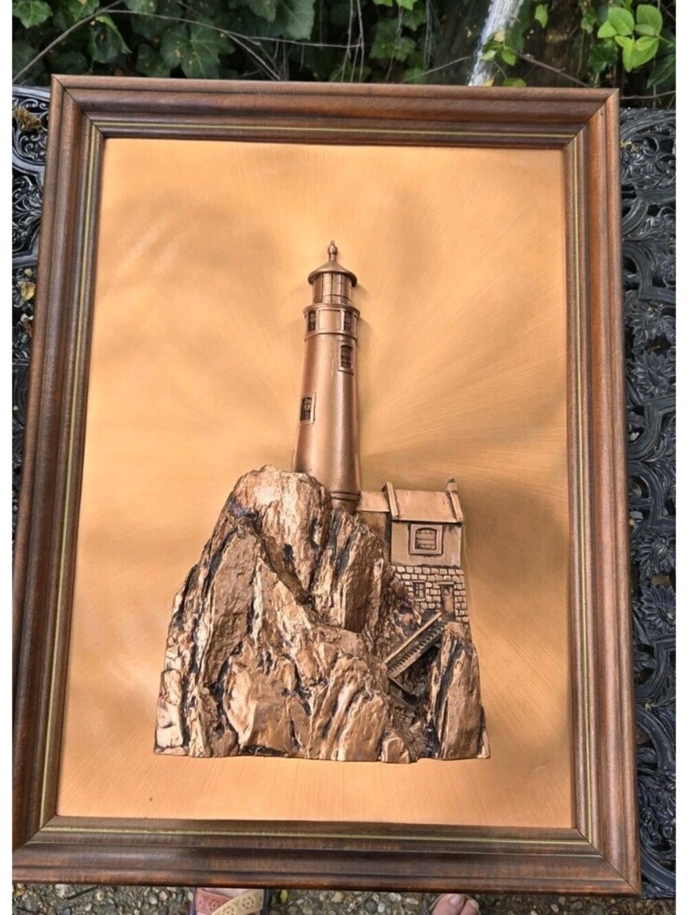 Victor Personette Huge Clad Coppe3D Lighthouse By Victor WALL SCULPTURE 16" X 22